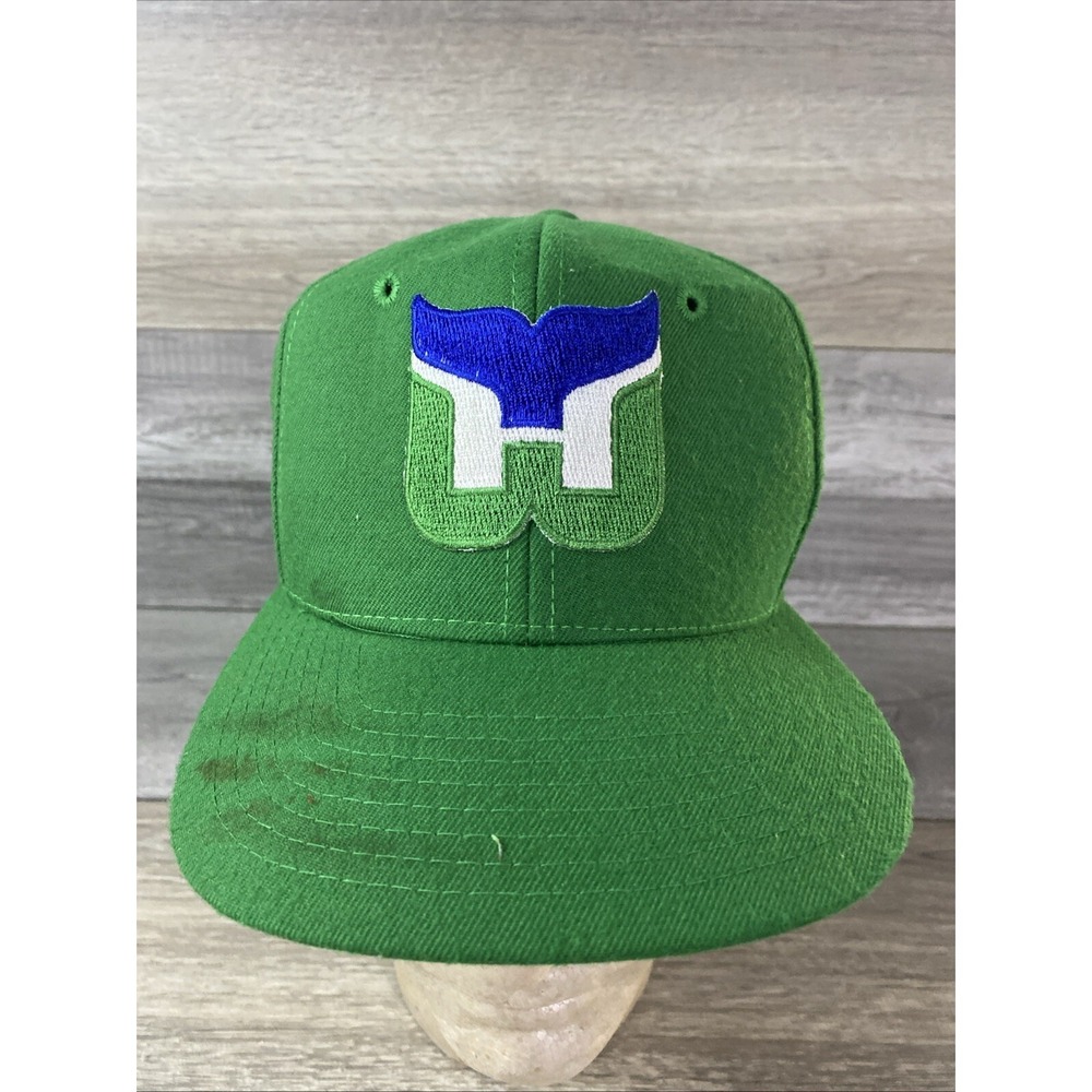 Vintage‎ Hartford Whalers NHL Snapback Hat Green Universal Ind Inc Adjustable